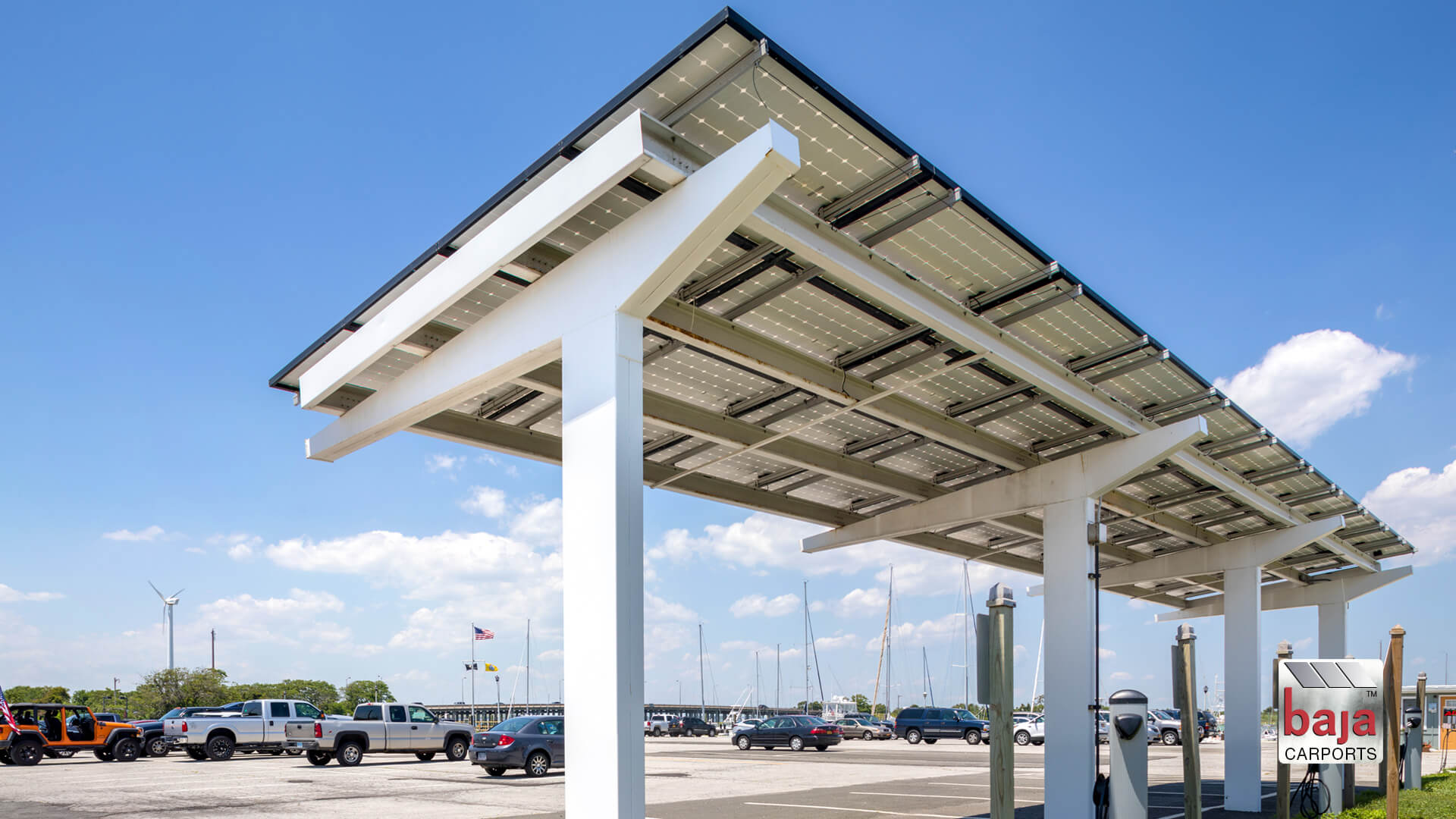 Baja Carports Solar Support Systems Shade Canopies For Town Of Hempstead Marina Parks Under Solar Carports