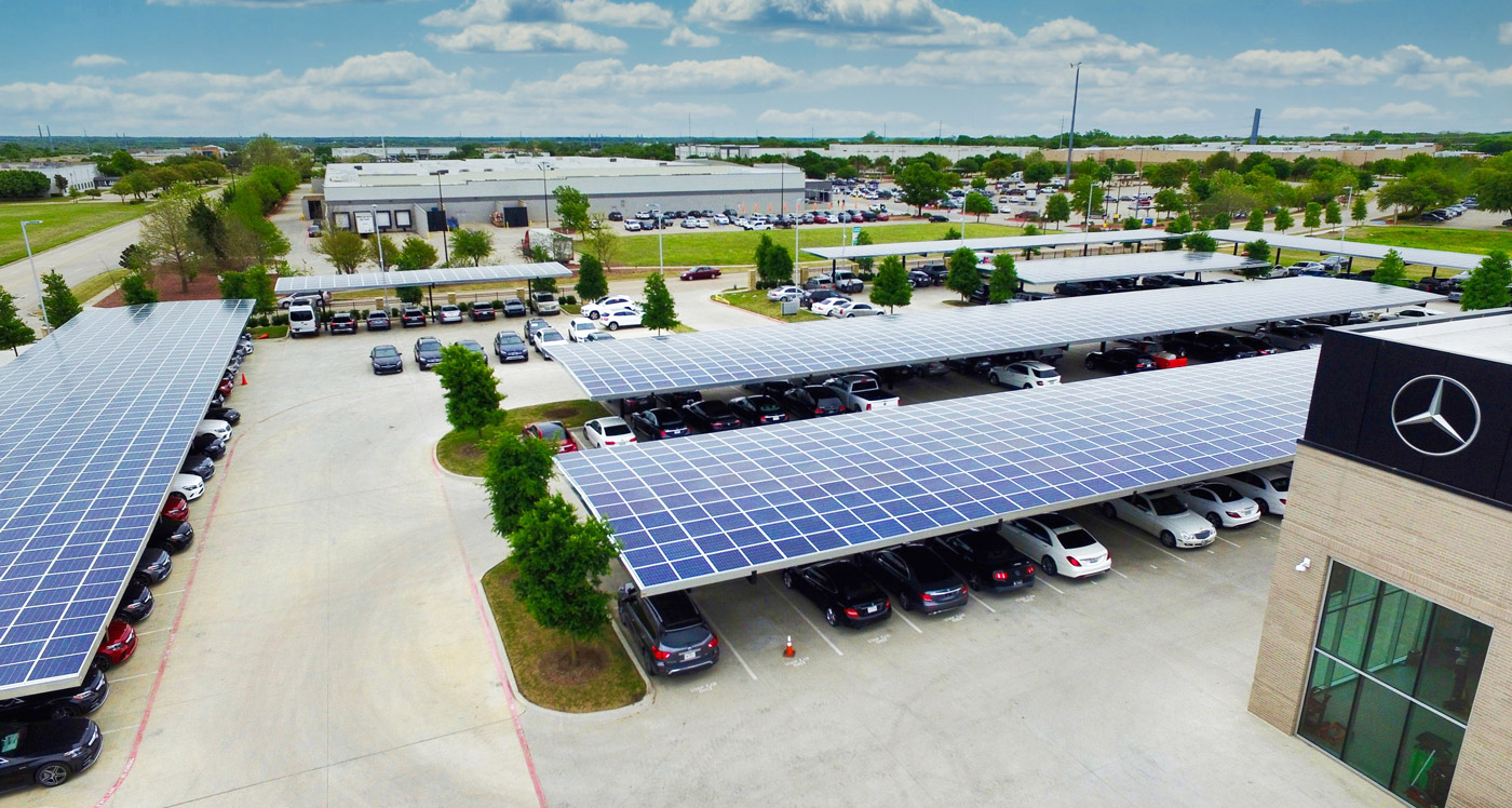 Texas Car Dealership Outshines The Rest With Baja Solar Carports Baja Carports Solar Carports Solar Ready Covered Rv
